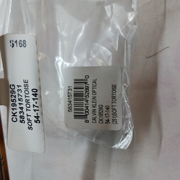 NWT Men's CALVIN KLEIN EYEGLASS FRAMES CK19529G soft tortoise - Picture 5 of 5